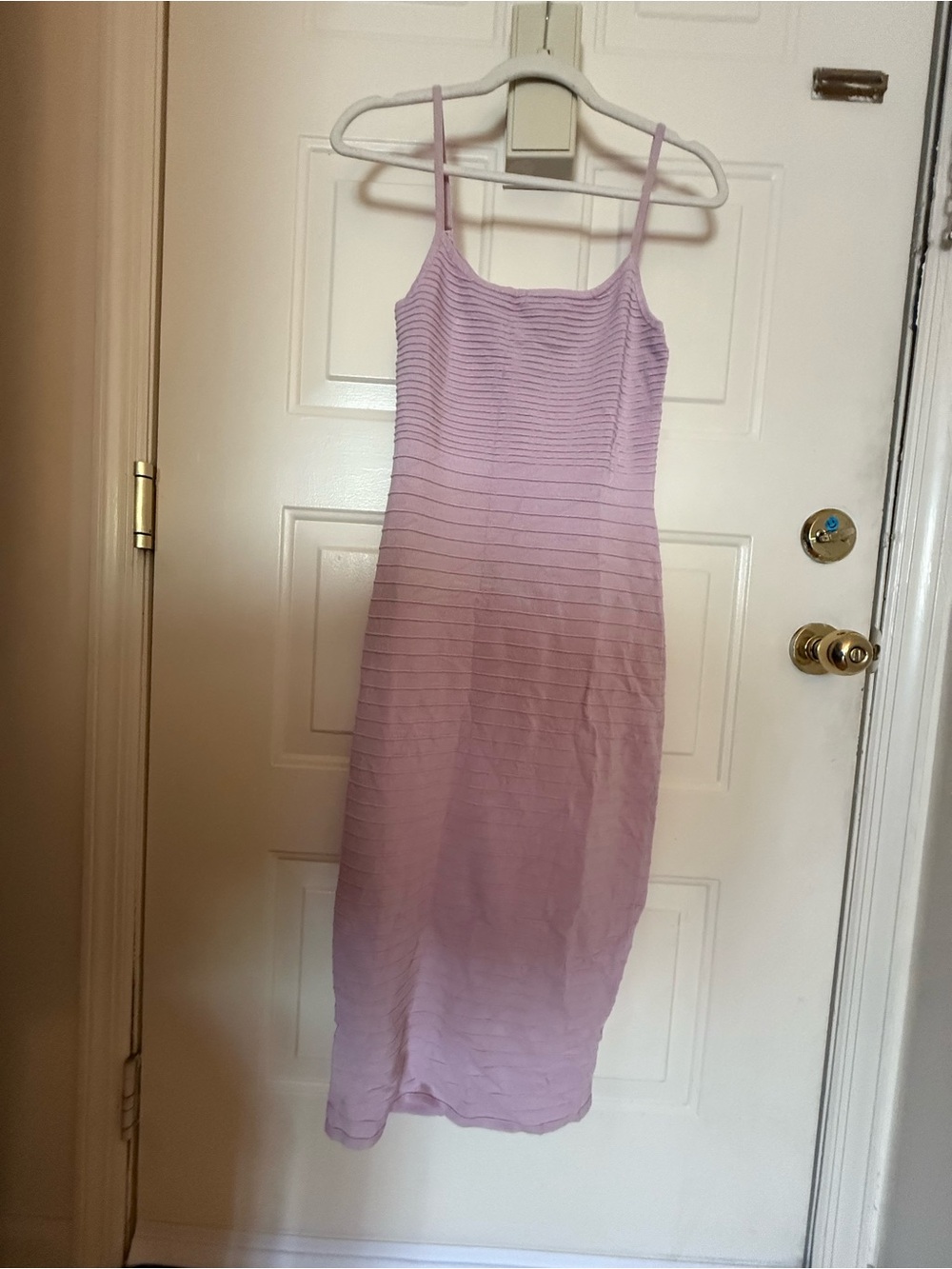 Express Pink mauve Ribbed Bodycon Dress